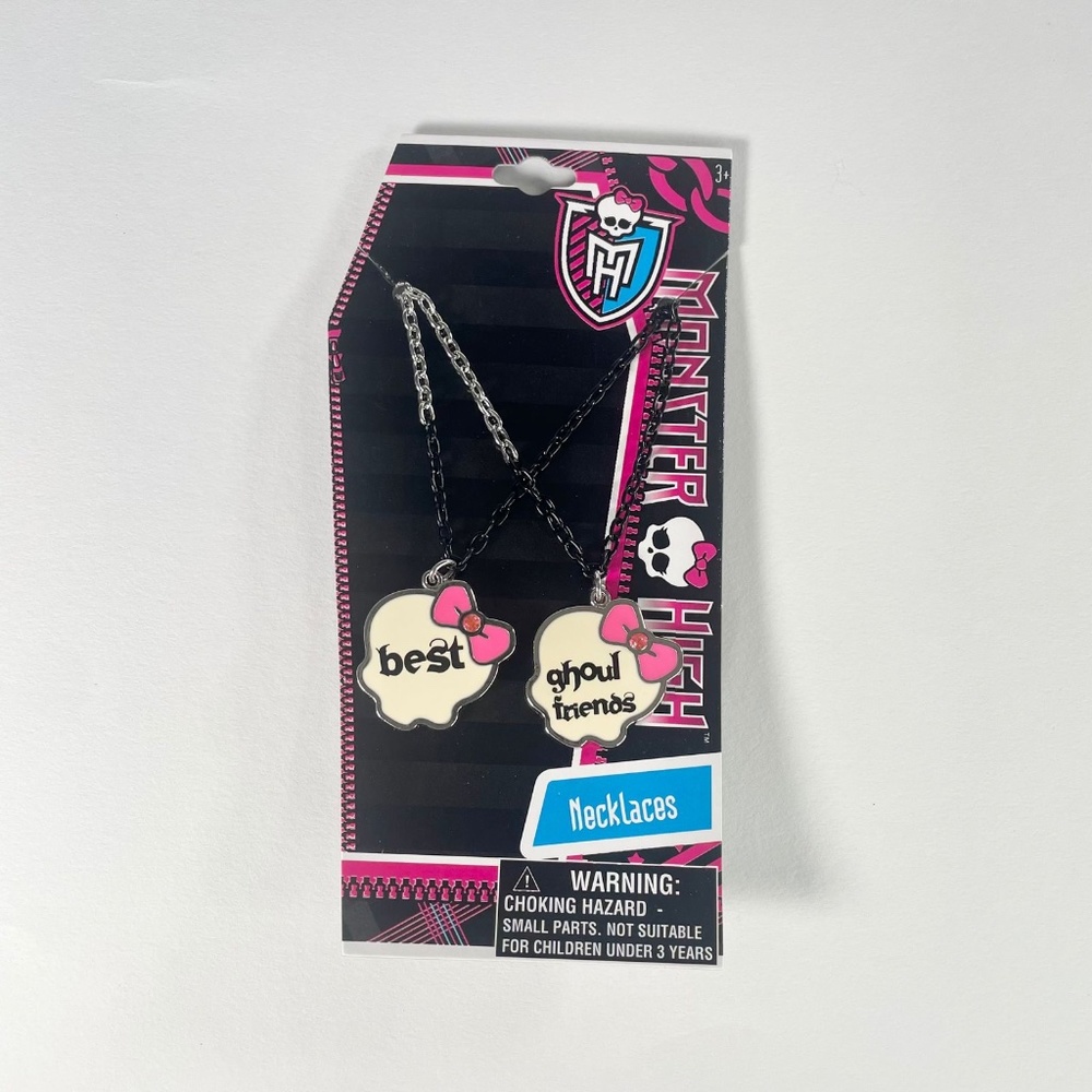 2pcs Monster High Best Ghoul Friends Necklace Set For Kids Halloween